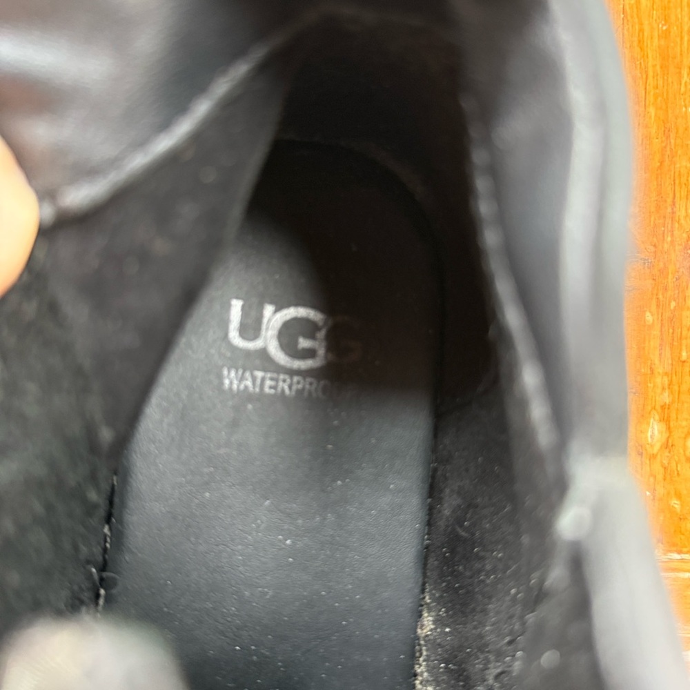 UGG Waterproof Black Ankle Booties with Zipper - Picture 6 of 6